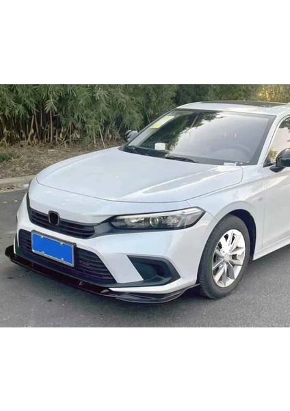 Honda Civic Fe 3 Parça Ön Lip Parlak Siyah Plastik Ön Ek Karlık 2022 ve Üzeri modelleri
