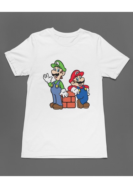 Super Mario Lugi Ateri Game Unisex Tişört T-Shirt