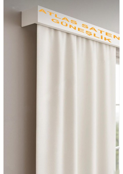 Kırık Beyaz Atlas Saten Güneşlik (Tül Perde ve Fon )Altına Her Kombine Yakışır! Tüm Odalara Şıklık Katar!