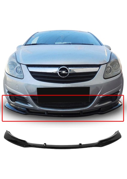 Opel Corsa D Ön Lip Parlak Siyah Plastik Ön Ek Karlık 2006-2014