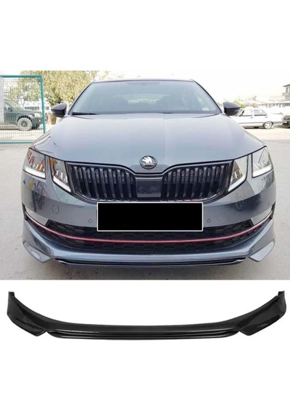 Skoda Octavia 3 Abt Ön Ek Karlık Abs Plastik Mat Siyah 2018 2019 2020 Makyajlı Kasa