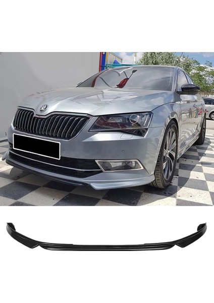 Skoda Super B Custom Ön Ek Karlık Abs Plastik Mat Siyah 2015 2016 2017 2018 2019
