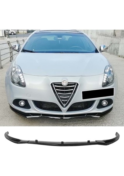 Alfa Romeo Giulietta 3 Parça Ön Lip Parlak Siyah Plastik Ön Ek Karlık 2010+
