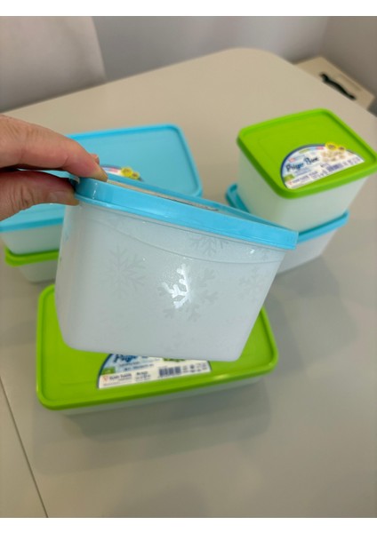 1.1 Litre Hava Geçirmez Derin Dondurucu Saklama Kabı 6’lı Set – Kırılmaz, Bpa Free, -20°c Uyumlu