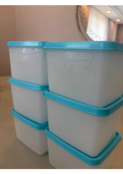 1.1 Litre Hava Geçirmez Derin Dondurucu Saklama Kabı 6’lı Set – Kırılmaz, Bpa Free, -20°c Uyumlu modelleri