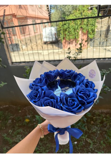 Gerçek Görünümlü Ayna Yazısı Ledli Yapay Gül Buketi Yapay Çiçek modelleri