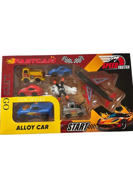 Fast Car Arabalar Uçak ve Helikopter Plastik Oyuncak Seti