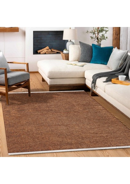 Turuncu Düz Modern Etnik Desenli Halı | Makinada Yıkanabilir | Hav Toz Vermez | Leke Tutmayaz | Kaymaz Taban | Dijital Makine Baskı | Salon Yolluk Mutfak Halısı modelleri