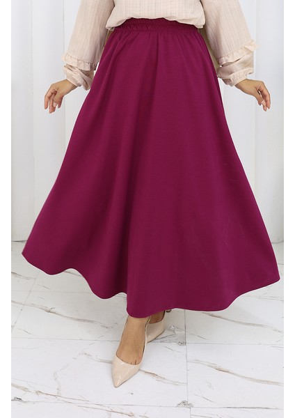 Oysho Kumaş Etek 5578-09 Mürdüm modelleri