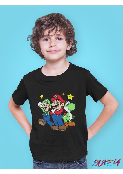 Super Mario Game Lugi Yoshi Çocuk Tişört T-Shirt fiyatları