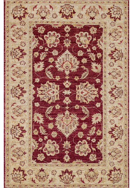 Bordo Bordürlü Modern Etnik Desenli Halı | Makinada Yıkanabilir | Hav Toz Vermez | Leke Tutmayaz | Kaymaz Taban | Dijital Makine Baskı | Salon Yolluk Mutfak Halısı