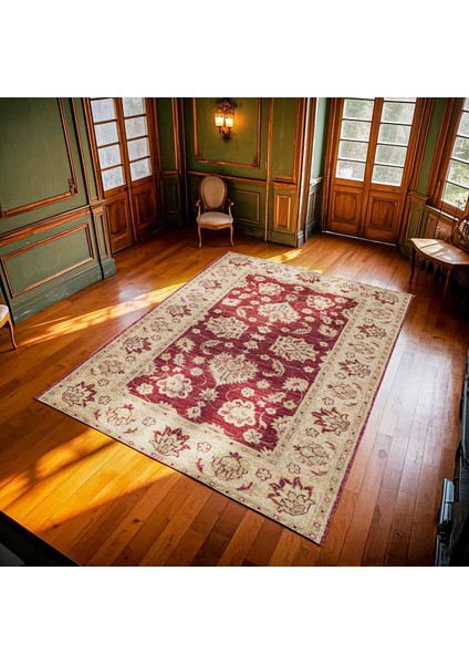 Bordo Bordürlü Modern Etnik Desenli Halı | Makinada Yıkanabilir | Hav Toz Vermez | Leke Tutmayaz | Kaymaz Taban | Dijital Makine Baskı | Salon Yolluk Mutfak Halısı modelleri