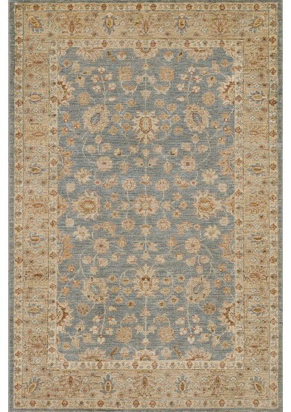 Mavi Çiçekli Modern Etnik Desenli Halı | Makinada Yıkanabilir | Hav Toz Vermez | Leke Tutmayaz | Kaymaz Taban | Dijital Makine Baskı | Salon Yolluk Mutfak Halısı