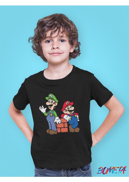 Super Mario Lugi Ateri Game Çocuk Tişört T-Shirt