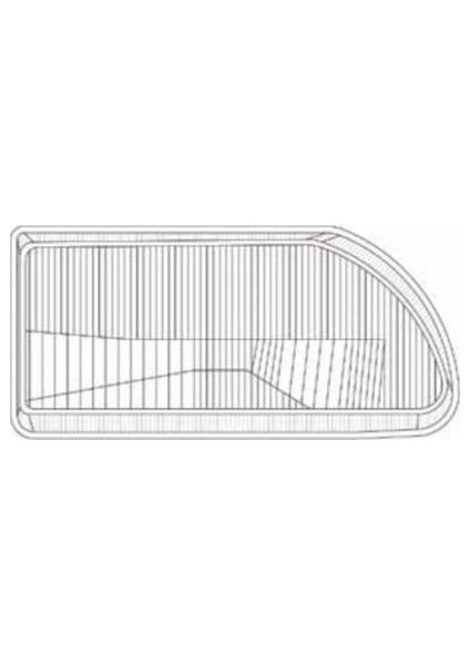 Renault R9 Broadway Ön Sağ Yolcu Tarafı Far Camı 97 Model