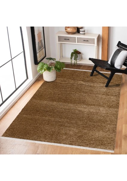 Kahve Düz Modern Etnik Desenli Halı | Makinada Yıkanabilir | Hav Toz Vermez | Leke Tutmayaz | Kaymaz Taban | Dijital Makine Baskı | Salon Yolluk Mutfak Halısı fiyatları