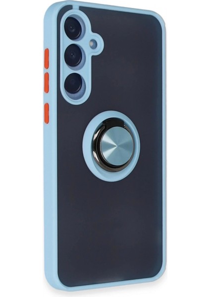 Samsung Galaxy A25 5g Kılıf Montreal Yüzüklü Silikon Kapak - Buz Mavi fiyatları