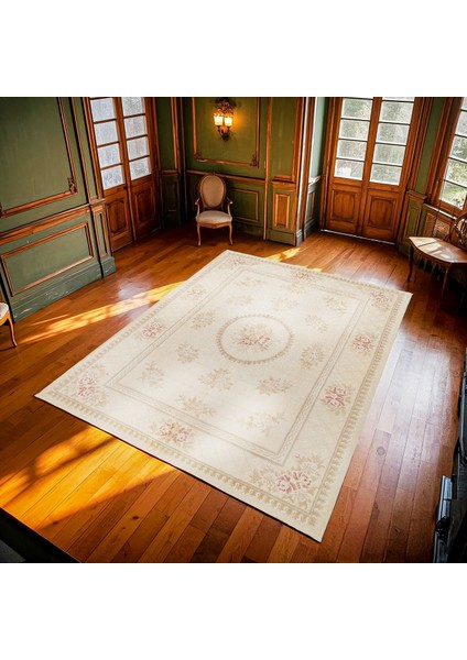 Krem Çiçekli Modern Etnik Desenli Halı | Makinada Yıkanabilir | Hav Toz Vermez | Leke Tutmayaz | Kaymaz Taban | Dijital Makine Baskı | Salon Yolluk Mutfak Halısı modelleri