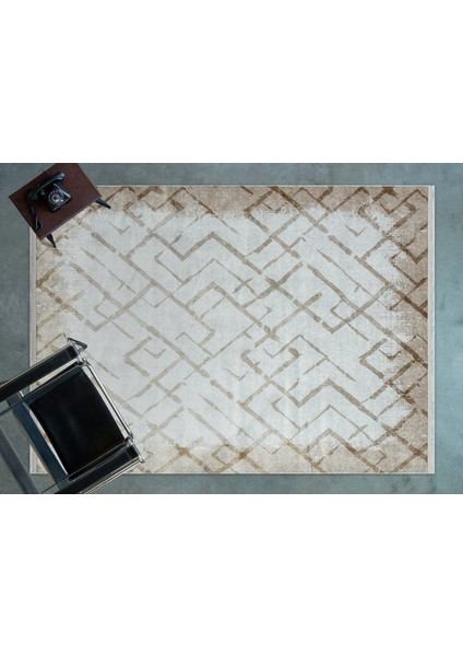 Krem Geometrik Modern Etnik Desenli Halı | Makinada Yıkanabilir | Hav Toz Vermez | Leke Tutmayaz | Kaymaz Taban | Dijital Makine Baskı | Salon Yolluk Mutfak Halısı modelleri