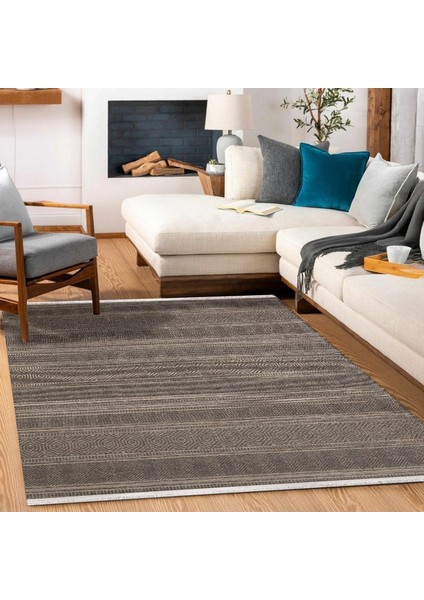 Gri Etnik Modern Etnik Desenli Halı | Makinada Yıkanabilir | Hav Toz Vermez | Leke Tutmayaz | Kaymaz Taban | Dijital Makine Baskı | Salon Yolluk Mutfak Halısı modelleri