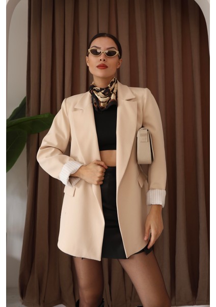 Kadın Taş Kol Detaylı Blazer Ceket modelleri