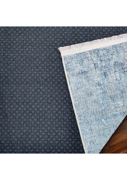 Mavi Modern Modern Etnik Desenli Halı | Makinada Yıkanabilir | Hav Toz Vermez | Leke Tutmayaz | Kaymaz Taban | Dijital Makine Baskı | Salon Yolluk Mutfak Halısı fırsatları