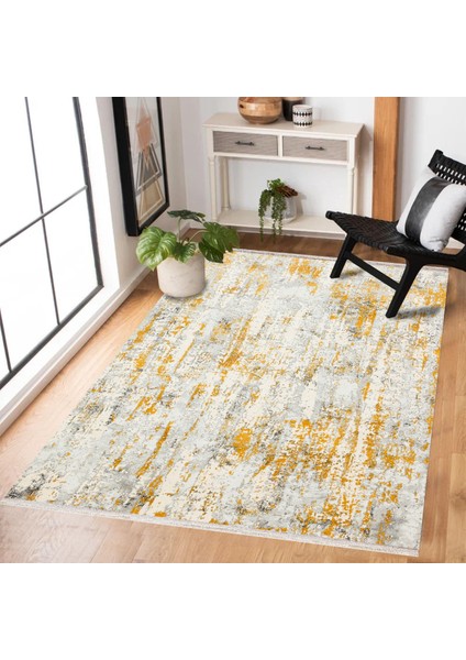 Sarı Modern Modern Etnik Desenli Halı | Makinada Yıkanabilir | Hav Toz Vermez | Leke Tutmayaz | Kaymaz Taban | Dijital Makine Baskı | Salon Yolluk Mutfak Halısı modelleri