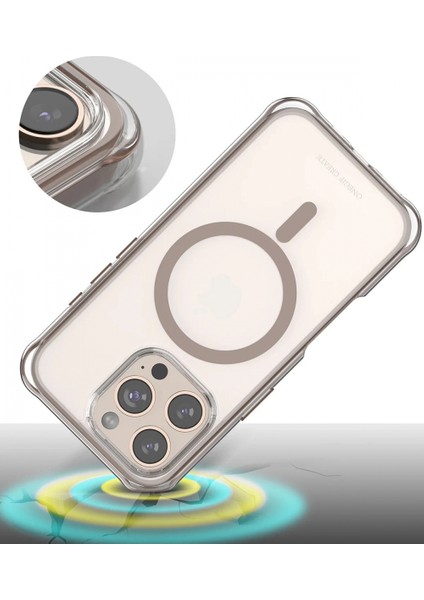 Apple iPhone 15 Pro Max Hulk Magsafe Kapak - Beyaz modelleri