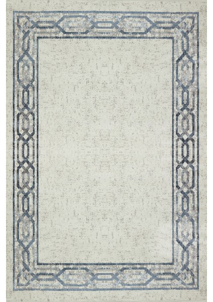 Gri Çerçeveli Modern Etnik Desenli Halı | Makinada Yıkanabilir | Hav Toz Vermez | Leke Tutmayaz | Kaymaz Taban | Dijital Makine Baskı | Salon Yolluk Mutfak Halısı