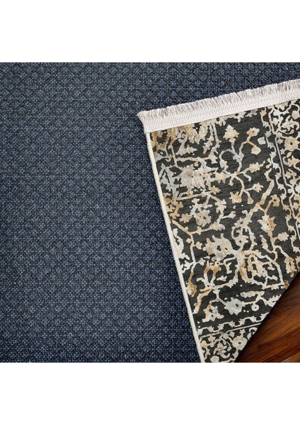 Siyah Çerçeveli Modern Etnik Desenli Halı | Makinada Yıkanabilir | Hav Toz Vermez | Leke Tutmayaz | Kaymaz Taban | Dijital Makine Baskı | Salon Yolluk Mutfak Halısı fırsatları