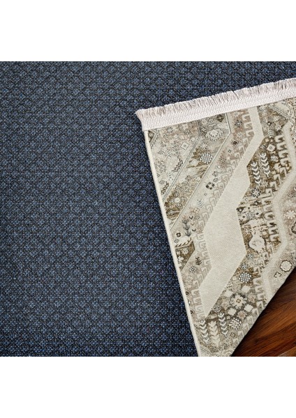 Bej Göbekli Modern Etnik Desenli Halı | Makinada Yıkanabilir | Hav Toz Vermez | Leke Tutmayaz | Kaymaz Taban | Dijital Makine Baskı | Salon Yolluk Mutfak Halısı modelleri