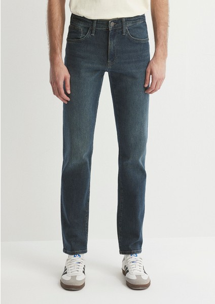 Martin Mavi Black Puslu Koyu Mavi Jean Pantolon 0037828186