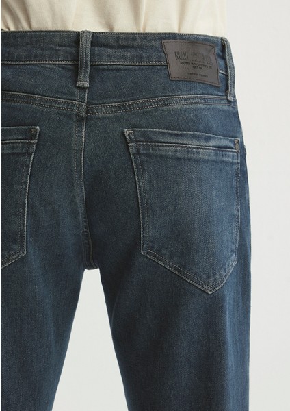 Martin Mavi Black Puslu Koyu Mavi Jean Pantolon 0037828186