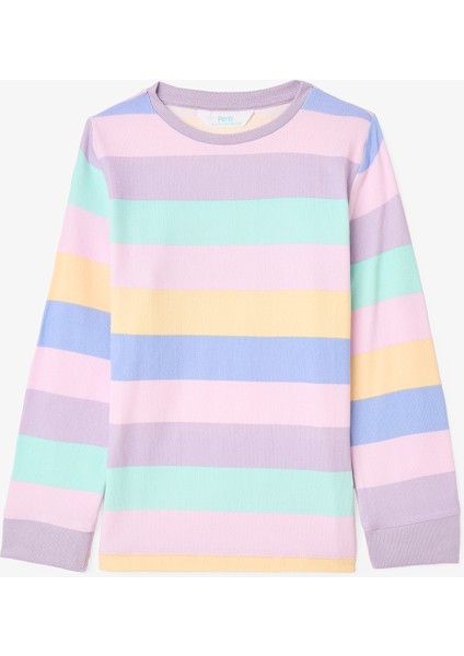 Pembe Kız Çocuk Çizgili Pijama Takımı fiyatları