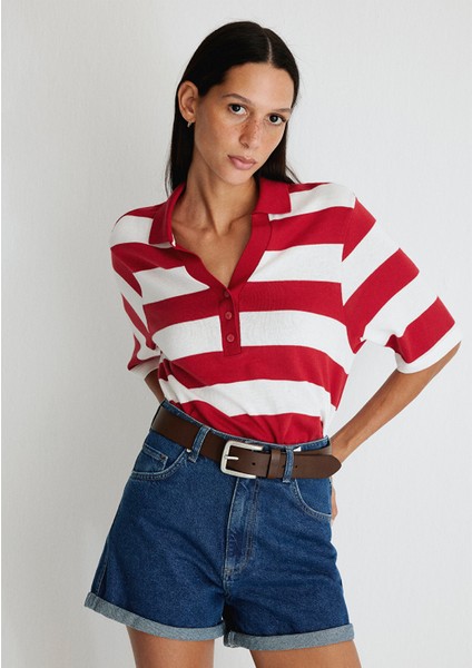 Clara 90lar Gölgeli Derin Mavi Jean Şort 1450132042