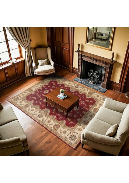 Bordo Bordürlü Modern Etnik Desenli Halı | Makinada Yıkanabilir | Hav Toz Vermez | Leke Tutmayaz | Kaymaz Taban | Dijital Makine Baskı | Salon Yolluk Mutfak Halısı fiyatları