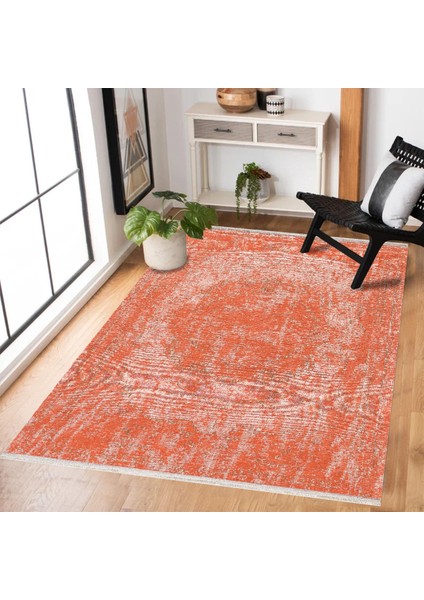 Turuncu Modern Modern Etnik Desenli Halı | Makinada Yıkanabilir | Hav Toz Vermez | Leke Tutmayaz | Kaymaz Taban | Dijital Makine Baskı | Salon Yolluk Mutfak Halısı modelleri