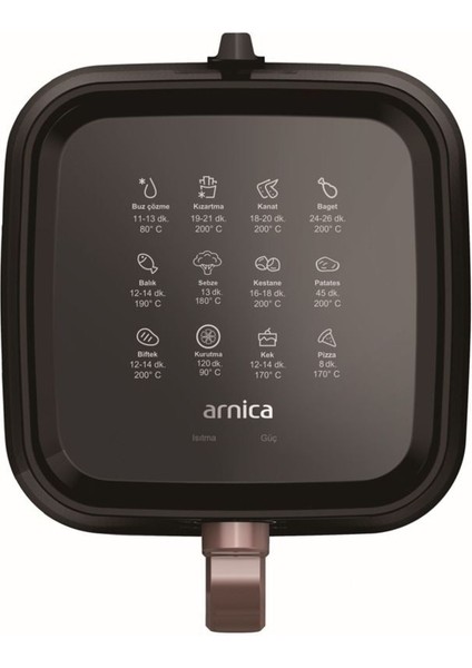 Siyah Airfryer GH22200 Sıcak Hava Fritözü, Sağlıklı ve Pratik Kullanım Için Ideal