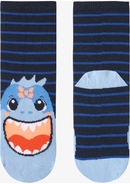 Erkek Çocuk Angry Dino Pamuklu 4'lü Soket Çorap modelleri