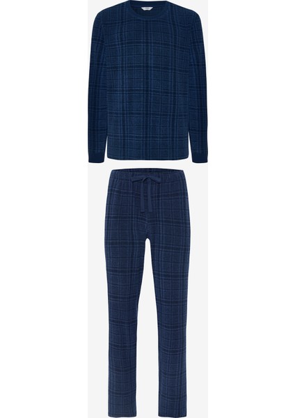 Erkek Ekoseli Oversize Pamuklu Pijama Takımı