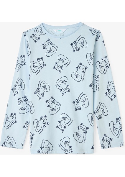 Erkek Çocuk Kirpi Desenli 2'li Pamuklu Pijama Takımı modelleri