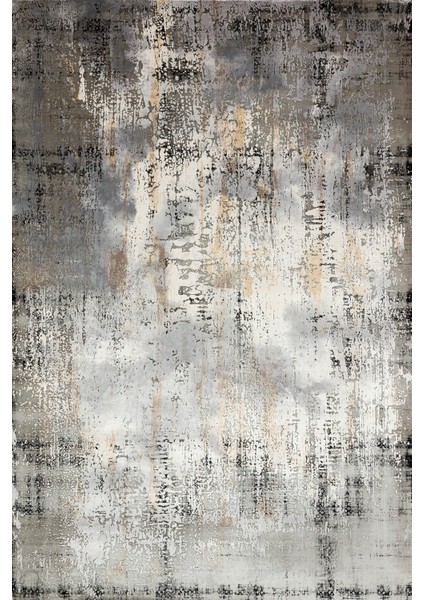 Gri Soyut Modern Etnik Desenli Halı | Makinada Yıkanabilir | Hav Toz Vermez | Leke Tutmayaz | Kaymaz Taban | Dijital Makine Baskı | Salon Yolluk Mutfak Halısı