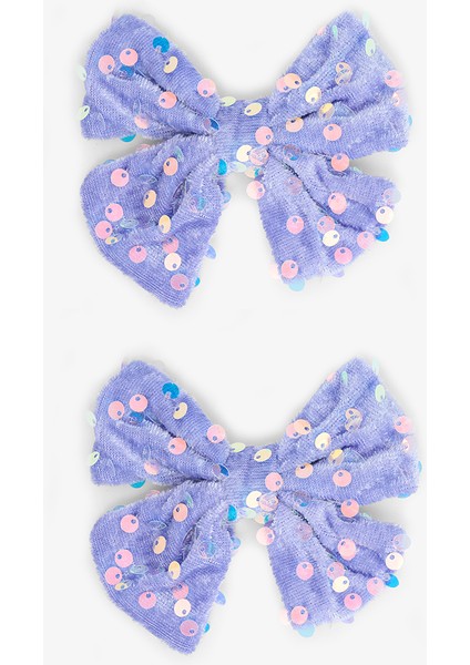 Renkli Kız Çocuk 2'li Kumaş Toka