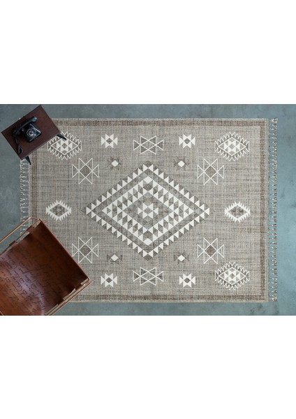 Kahve Etnik Modern Etnik Desenli Halı | Makinada Yıkanabilir | Hav Toz Vermez | Leke Tutmayaz | Kaymaz Taban | Dijital Makine Baskı | Salon Yolluk Mutfak Halısı modelleri