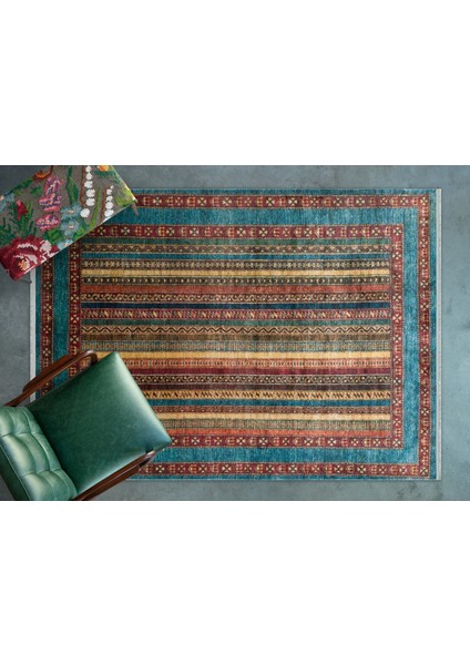 Mavi Etnik Modern Etnik Desenli Halı | Makinada Yıkanabilir | Hav Toz Vermez | Leke Tutmayaz | Kaymaz Taban | Dijital Makine Baskı | Salon Yolluk Mutfak Halısı fiyatları
