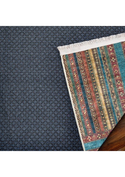 Mavi Etnik Modern Etnik Desenli Halı | Makinada Yıkanabilir | Hav Toz Vermez | Leke Tutmayaz | Kaymaz Taban | Dijital Makine Baskı | Salon Yolluk Mutfak Halısı fırsatları