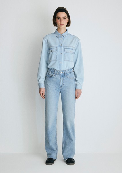 Victoria Real Blue Gölgeli Açık Mavi Jean Pantolon 101072-34111