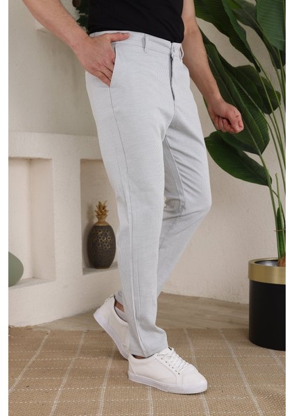 Erkek Casual Slim Fit Cord Desenli Kumaş Pantolon fiyatları