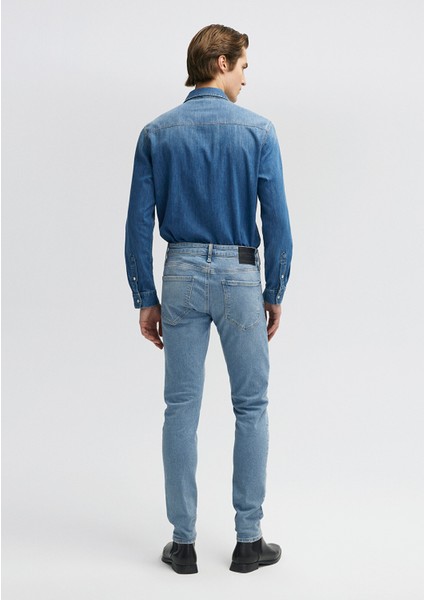 Kvnç Mavi Black Gölgeli Açık İndigo Mavisi Jean Pantolon 001070-33974