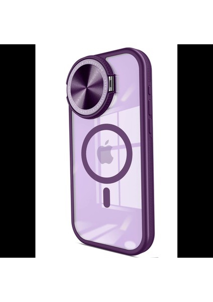 iPhone 15 Pro Kılıf Teleskop Lens Magsafe Silikon Kapak